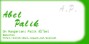 abel palik business card